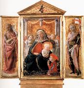 Fra Filippo Lippi Madonna of Humility with Angels and Donor,St john the Baptist,St Ansanus Cambridge,Fitzwilliam Museum. oil painting reproduction